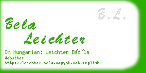 bela leichter business card